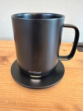 Ember Black Temperature Control Smart Mug with Charging Coaster 10 Oz